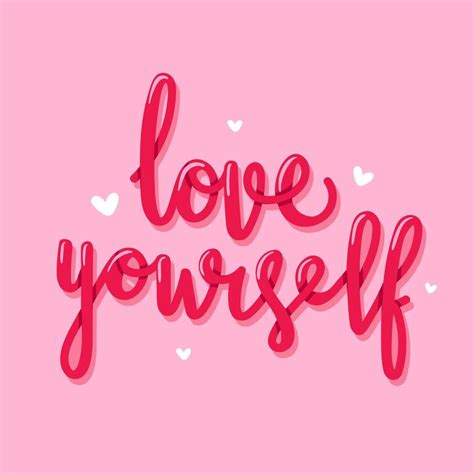 Love Yourself Typography Pink Quotes Pink Wallpaper Pink