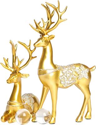 Amazon Mokoggiri Pcs Christmas Reindeer Figurines Decorations