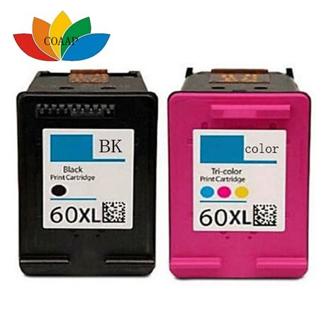 2pk Compatible 60xl Ink Cartridges For Hp 60 Deskjet F4272 F4275 F4280 F4283 Printer In Ink