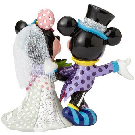 Statuette De Collection Minnie Et Mickey Mariage By Britto