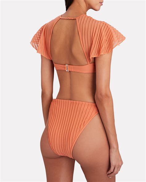 Andrea Iyamah Gara Pleated Bikini Bottoms INTERMIX