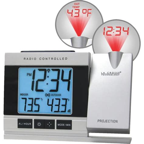 La Crosse Technology Atomic Projection Electric Alarm Clock - Walmart ...