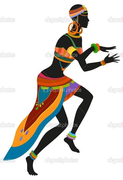 Descargar Mujer Africana Bailando Danza Ritual — Ilustración De Stock