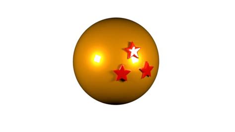 3D 3 star dragonball model - TurboSquid 1573193