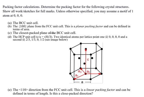 Solved Packing Factor Calculations Determine The Packing