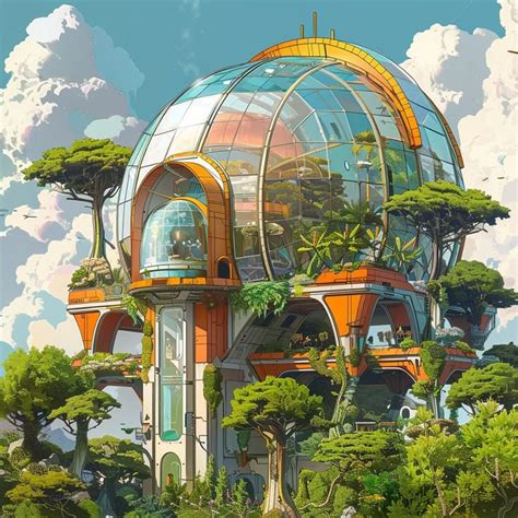 dome idea   environment concept art fantasy concept art