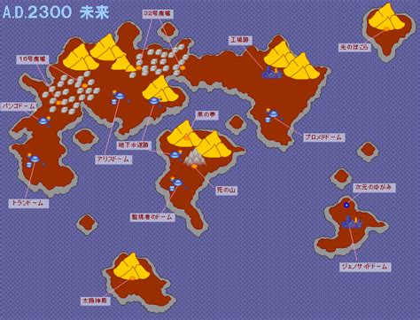 クロノ･トリガーchrono Triggerの世界地図「ad2300 未来」について解説