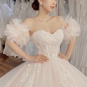 Lovely Nude Pale Pink Princess Lace Short Or Long Sleeves Ball Etsy