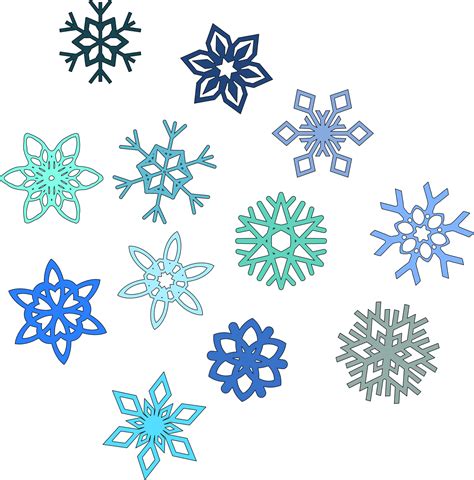 Blue Snowflakes Clip Art Image - ClipSafari