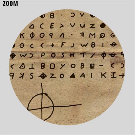 Printable Zodiac Killer Cipher letter cryptogram serial killer poster