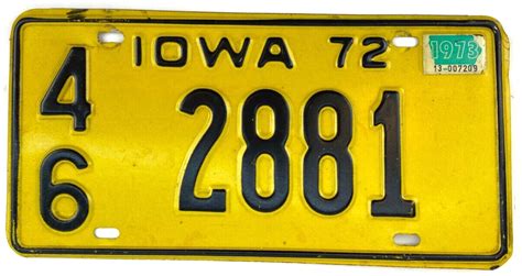 Vintage Iowa 1973 Car License Plate Man Cave Humboldt Co Garage Decor Collector Ebay