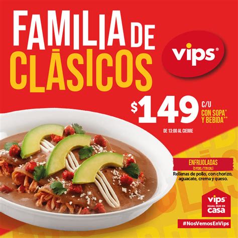 menu vips disfruta de nuestra comida  cena vips mexico