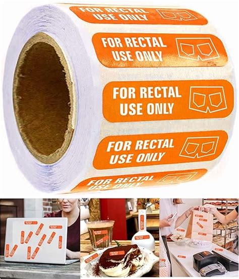 For Rectal Use Only Stickers 1 5 X 3 8 Rectal Use Sticker