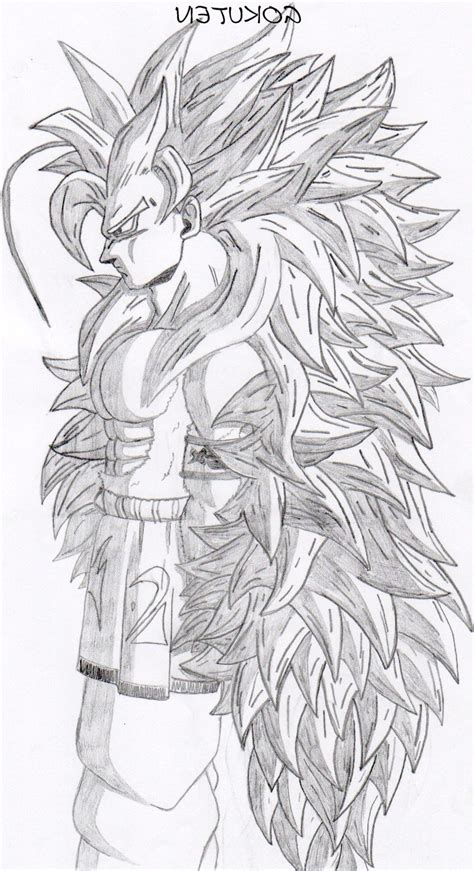 Coloriage De Sangoku Beau Photos Coloriage Sangoku Super Sayen 5 Coloriage