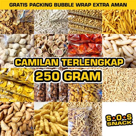 Jual Snack Kiloan Terlengkap 250 Gram Makanan Ringan Jajanan Cemilan