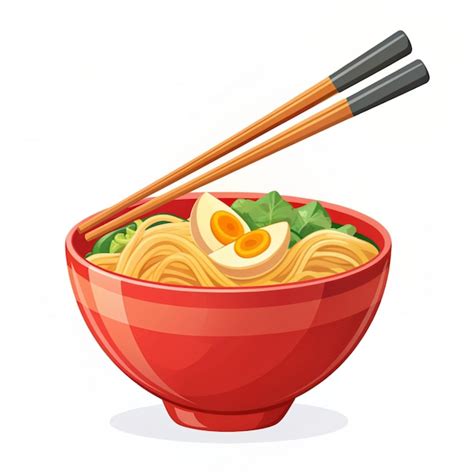 Premium Photo Ramen Noodle With Chopstick Floating Cartoon Vector