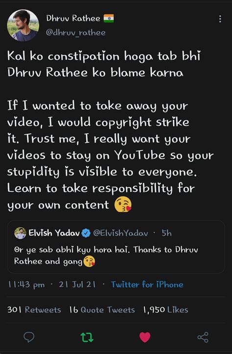 Dhruv Rathee Vs Elvish Yadav On Twitter R Dankrishu