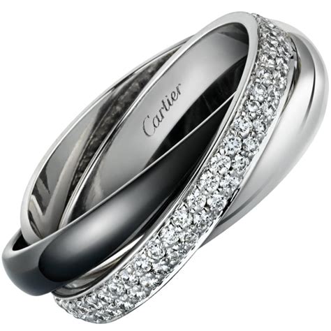 Cartier Trinity De Cartier Diamant 18k Dreifarbiger Gold Rolling Ring