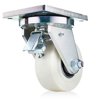 Pag Nylon Swivel Braked Castors Heavy Duty Fabricated Steel Castor