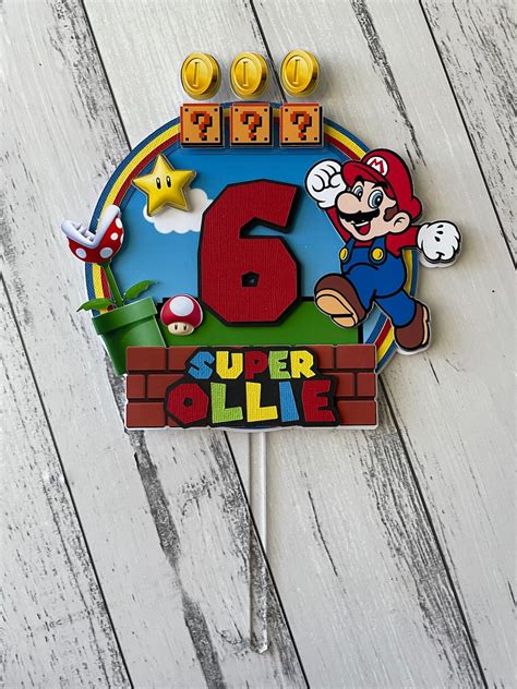 Super Mario Cake Topper Luigi Cake Topper Custom Cake Topper Mario Bros