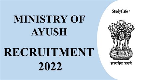 Ministry Of Ayush Recruitment 2022 Salary Upto 75000 Check Post