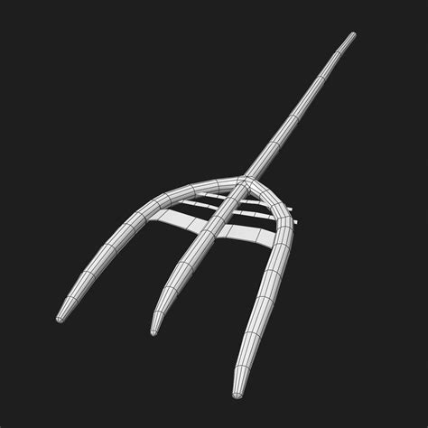 Old Wooden Forks 3d Model