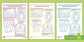 Describing Monsters Writing Worksheet Indonesian Twinkl