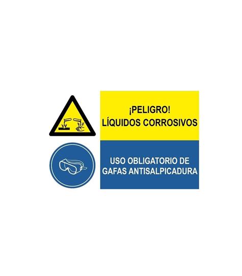 Peligro L Quidos Corrosivos Uso Obligatorio De Gafas Antisalpicadura