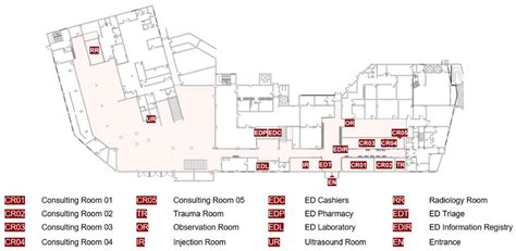 First-floor plan of hospital A. | Download Scientific Diagram