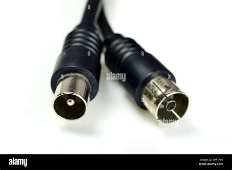 Tv Antenna Connector Plugs Male And Female Stock Photo Alamy