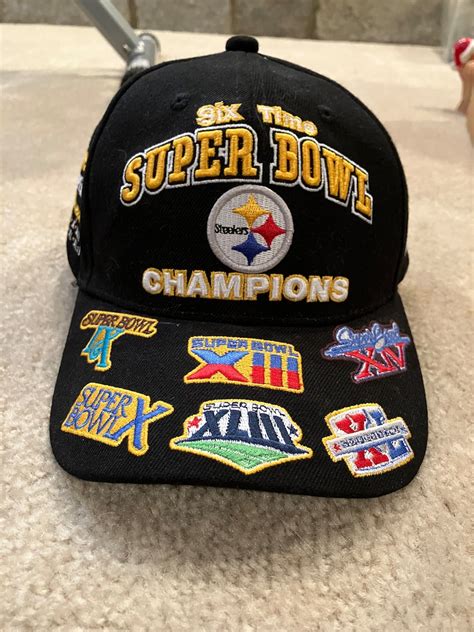 Pittsburgh Steelers Six Time Super Bowl Champions Cap Etsy