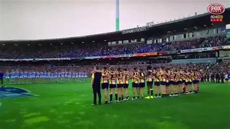 Afl Finals 2015 Australian National Anthem West Coast Eagles Vs