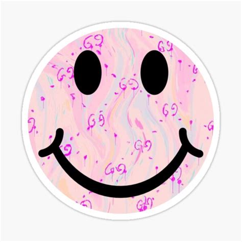 Pink Smiley Face Stickers | Redbubble