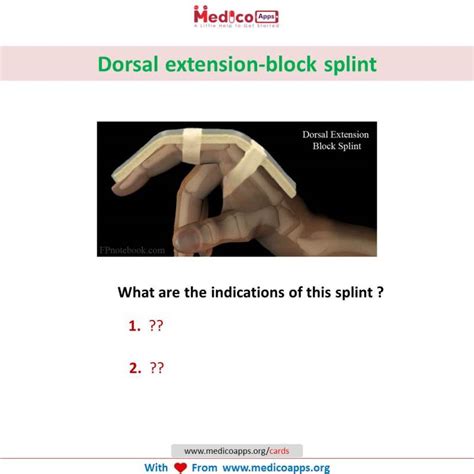 slidedorsal extension block splint