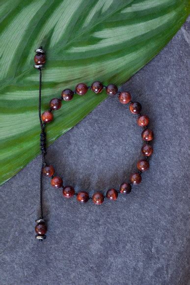 Pulseira Em Pedras Naturais Mm Olho De Boi E Hematita Elo