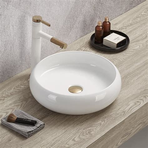 Siena 415mm Round White Ceramic Vanity Basin Qualitex