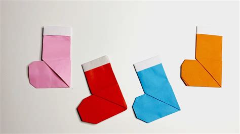 Origami Christmas Stocking How To Make A Paper Christmas Stocking