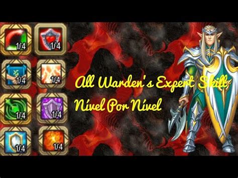 Warspear Online Skill Especialista do Warden nível por nível Warden