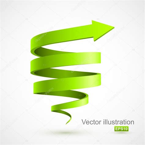 Flecha Verde Espiral 3d Vector De Stock 95029912 Depositphotos