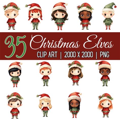 Transparent Background Elf Clip Art Etsy