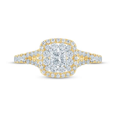 Princess-Cut Diamond Engagement Ring 1 ct tw 14K Yellow Gold | Kay