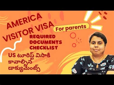 Tourist Visa Documents Us Visitor Visa