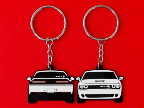 Dodge Challenger Srt Hellcat Keychain Double Sided Etsy