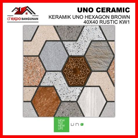 Jual KERAMIK Lantai Dinding Kamar Mandi Carport KERAMIK UNO HEXAGON