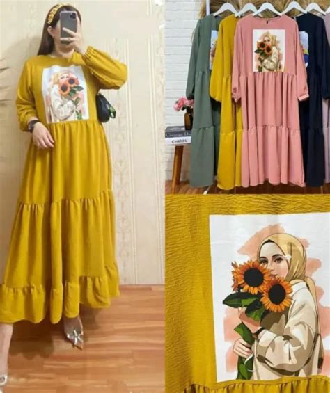 MIDI DRESS CRINKLE SABLON TERBARU KEKINIAN MEWAH VIRAL TRENDY Lazada