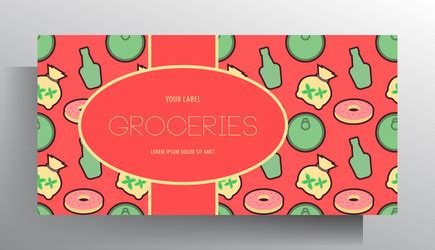 Grocery banner template design the color pattern Vector Image