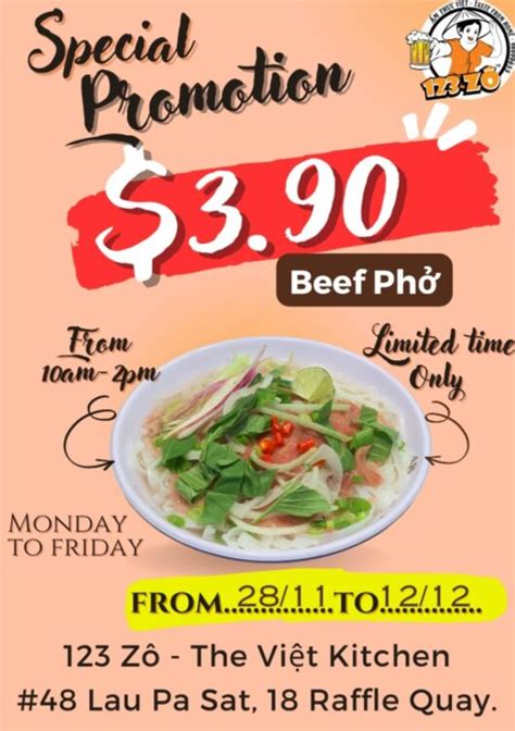 123 ZO The Viet Kitchen: $3.90 Beef Pho for a limited time only