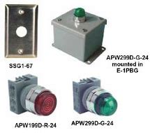 Kele IDEC APW199D R 120 Panel Fabrication Pilot Lights