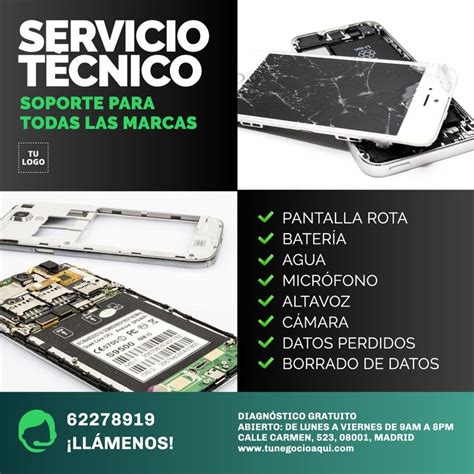 Servicio de soporte técnico banner personalizable Reparación