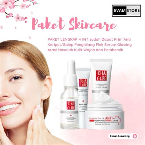 Jual Glowing Kit Skincare Lengkap Perawatan Wajah Kusam Dan Flek Hita